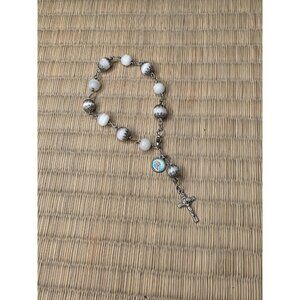 Beaded Decade Catholic Rosary With Angel Charm